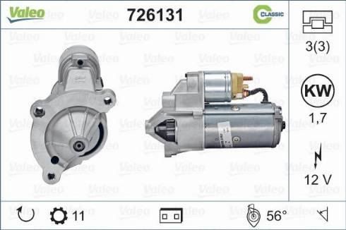 Valeo 726131 - Starter autospares.lv