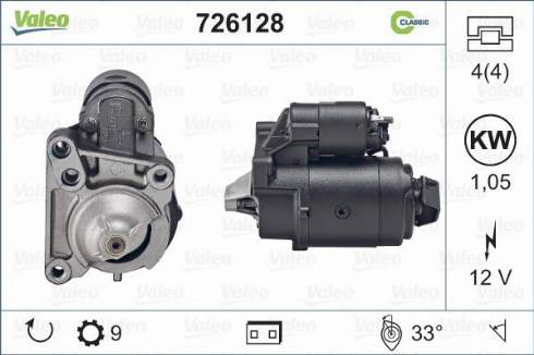 Valeo 726128 - Starter autospares.lv