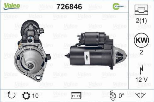 Valeo 726846 - Starter autospares.lv