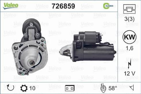 Valeo 726859 - Starter autospares.lv