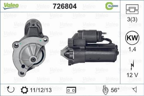 Valeo 726804 - Starter autospares.lv