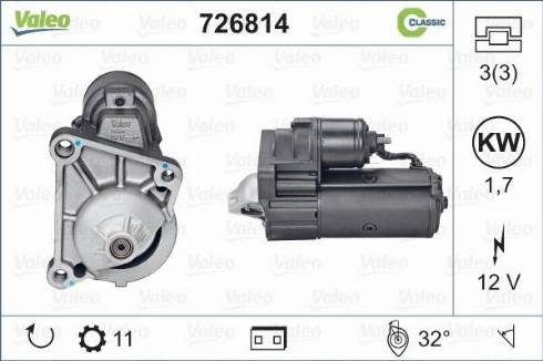 Valeo 726814 - Starter autospares.lv