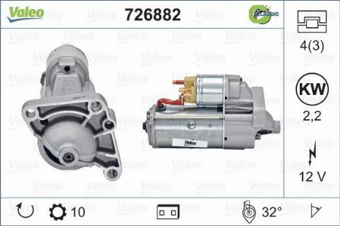 Valeo 726882 - Starter autospares.lv