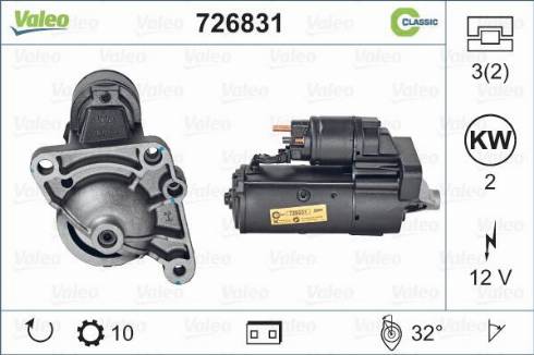 Valeo 726831 - Starter autospares.lv