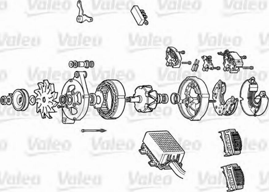 Valeo A14N113 - Voltage regulator, alternator autospares.lv