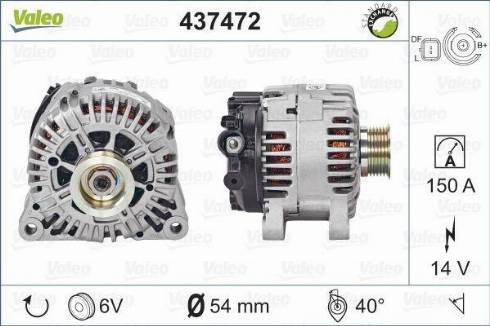 Valeo TG15C156 - Alternator autospares.lv