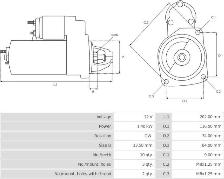 Valeo TS14E11 - Starter autospares.lv