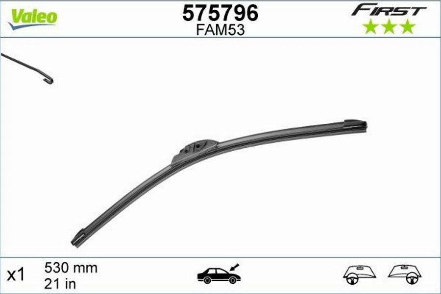 Valeo VFAM53 - Wiper Blade autospares.lv