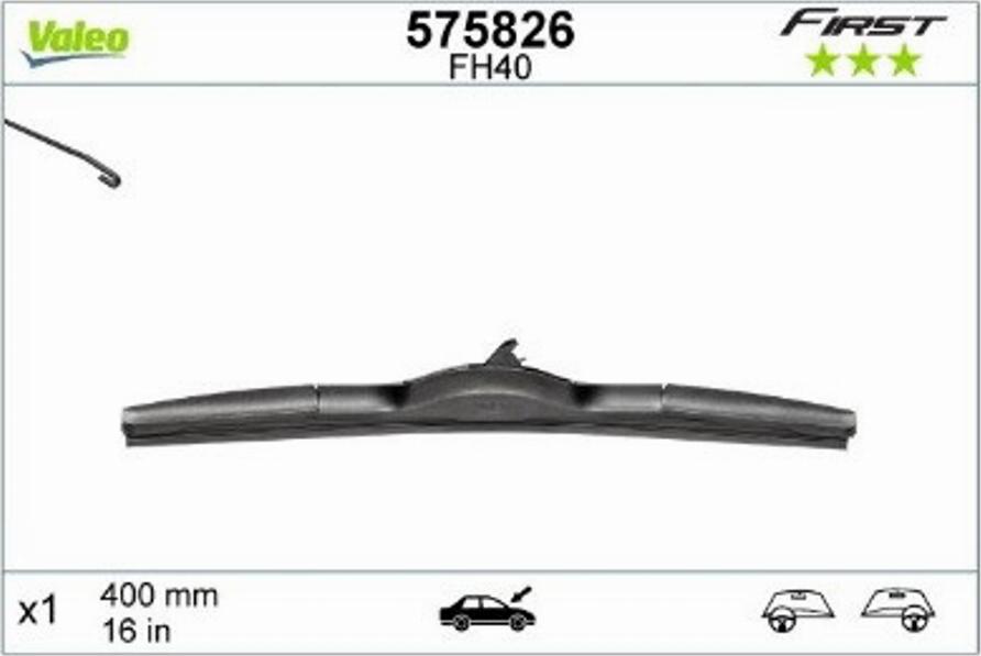 Valeo VF H40 - Wiper Blade autospares.lv