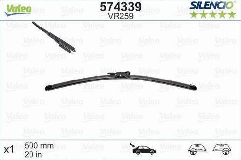 Valeo VR259 - Wiper Blade autospares.lv