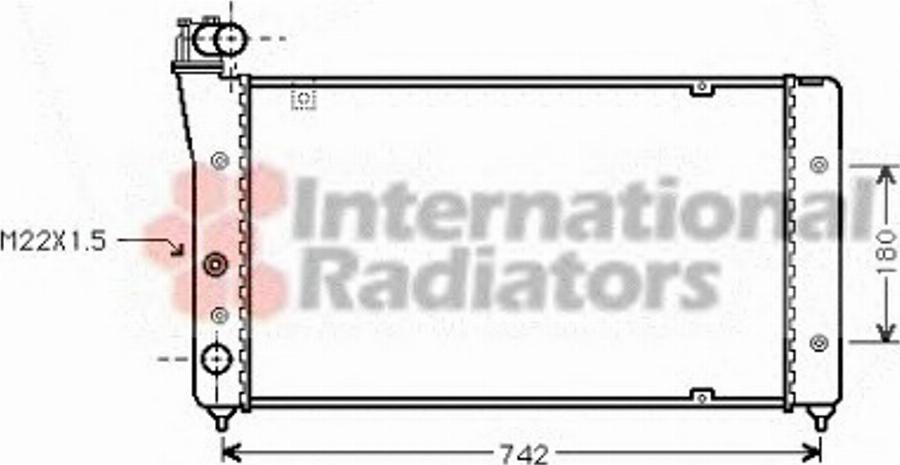 Van Wezel 49002030 - Radiator, engine cooling autospares.lv