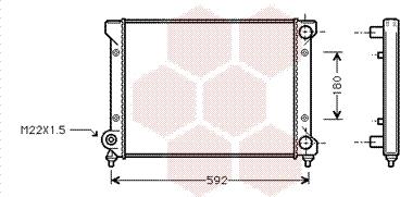 Van Wezel 49002033 - Radiator, engine cooling autospares.lv