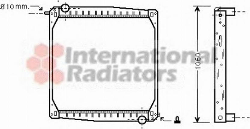 Van Wezel 46002010 - Radiator, engine cooling autospares.lv