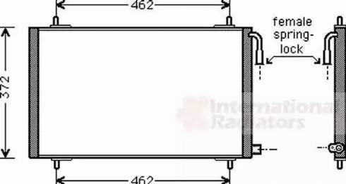 Van Wezel 40005191 - Condenser, air conditioning autospares.lv