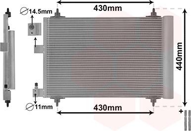 Van Wezel 40005193 - Condenser, air conditioning autospares.lv