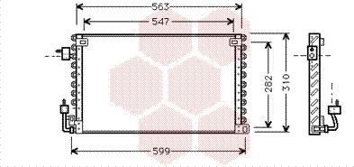 Van Wezel 40005180 - Condenser, air conditioning autospares.lv