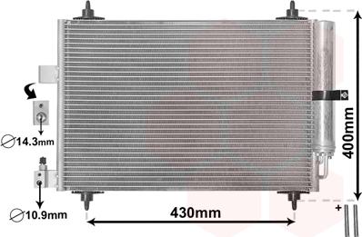 Van Wezel 40005286 - Condenser, air conditioning autospares.lv