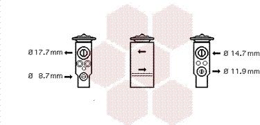 Van Wezel 40001350 - Expansion Valve, air conditioning autospares.lv