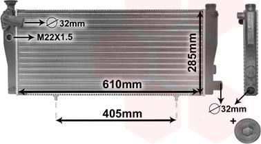 Van Wezel 40002099 - Radiator, engine cooling autospares.lv