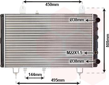 Van Wezel 40002081 - Radiator, engine cooling autospares.lv