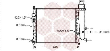 Van Wezel 40002073 - Radiator, engine cooling autospares.lv