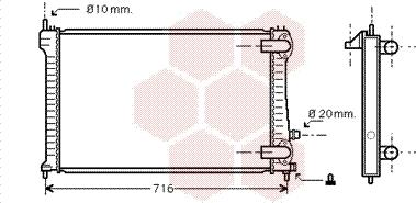 Van Wezel 40002196 - Radiator, engine cooling autospares.lv