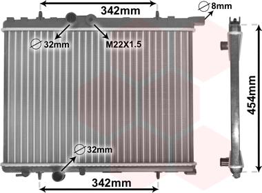 Van Wezel 40002190 - Radiator, engine cooling autospares.lv