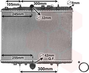 Van Wezel 40002198 - Radiator, engine cooling autospares.lv