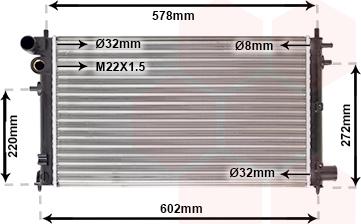 Van Wezel 40002149 - Radiator, engine cooling autospares.lv