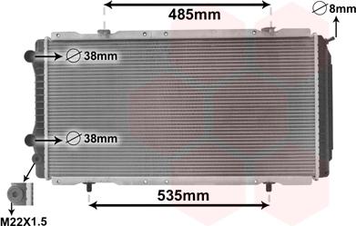 Van Wezel 40002146 - Radiator, engine cooling autospares.lv