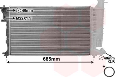 Van Wezel 40002141 - Radiator, engine cooling autospares.lv