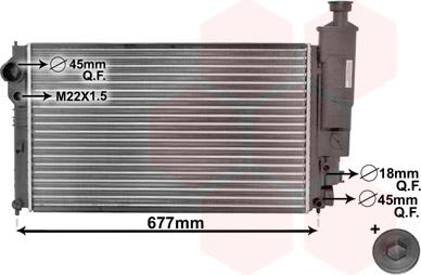 Van Wezel 40002131 - Radiator, engine cooling autospares.lv