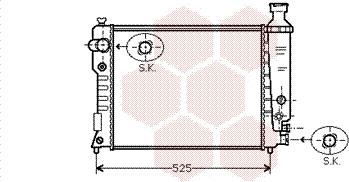 Van Wezel 40002124 - Radiator, engine cooling autospares.lv