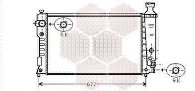 Van Wezel 40002127 - Radiator, engine cooling autospares.lv