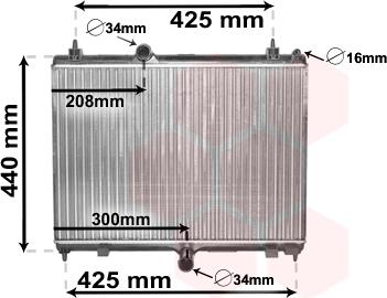 Van Wezel 40002358 - Radiator, engine cooling autospares.lv