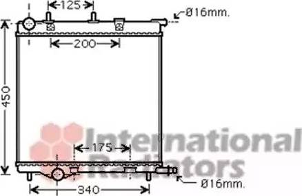 Van Wezel 40002293 - Radiator, engine cooling autospares.lv