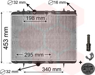 Van Wezel 40002255 - Radiator, engine cooling autospares.lv