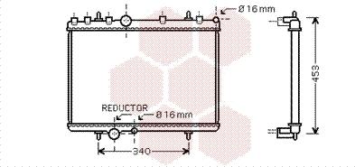 Van Wezel 40002266 - Radiator, engine cooling autospares.lv