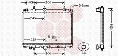 Van Wezel 40002200 - Radiator, engine cooling autospares.lv