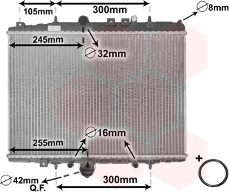 Van Wezel 40002201 - Radiator, engine cooling autospares.lv