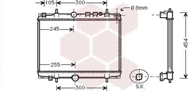 Van Wezel 40002234 - Radiator, engine cooling autospares.lv