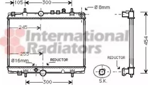 Van Wezel 40002235 - Radiator, engine cooling autospares.lv