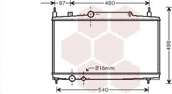 Van Wezel 40002230 - Radiator, engine cooling autospares.lv