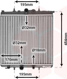 Van Wezel 40002224 - Radiator, engine cooling autospares.lv