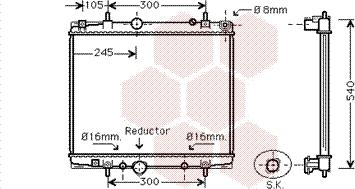 Van Wezel 40002276 - Radiator, engine cooling autospares.lv