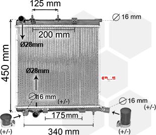 Van Wezel 40012368 - Radiator, engine cooling autospares.lv