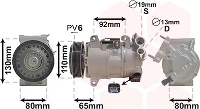 Van Wezel 4001K703 - Compressor, air conditioning autospares.lv