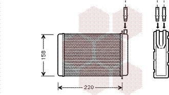 Van Wezel 43006090 - Heat Exchanger, interior heating autospares.lv