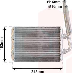 Van Wezel 43006220 - Heat Exchanger, interior heating autospares.lv