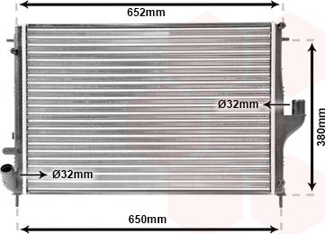 Van Wezel 43002478 - Radiator, engine cooling autospares.lv